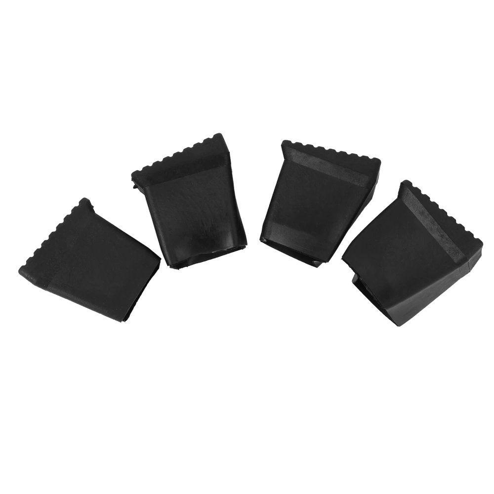 4pcs Ladder Feet Rubber Stool Leg Cover Skid-proof Pad Chair Foot Pad(Black)