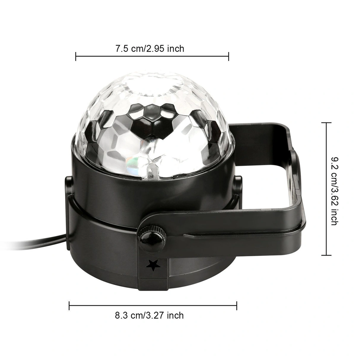 Crystal RGB Led Disco Ball Sound Actived Stage Lights with For Christmas Home KTV Xmas Wedding (EU Plug)