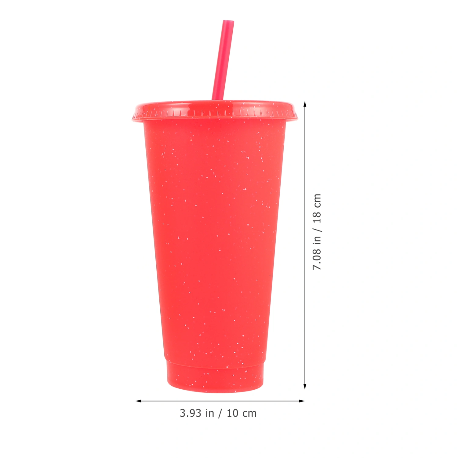 2pcs Color Changing Cups Tumblers Durable Plastic Cups Xmas Tumblers with Lids Straws