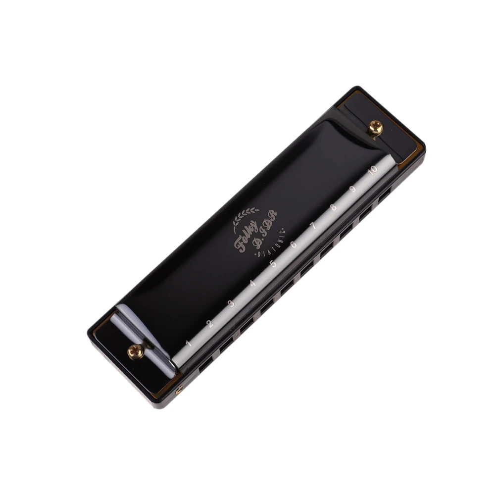 Professional Harmonica Exquisite Music Instrument for Beginner Students Musicians（Black）