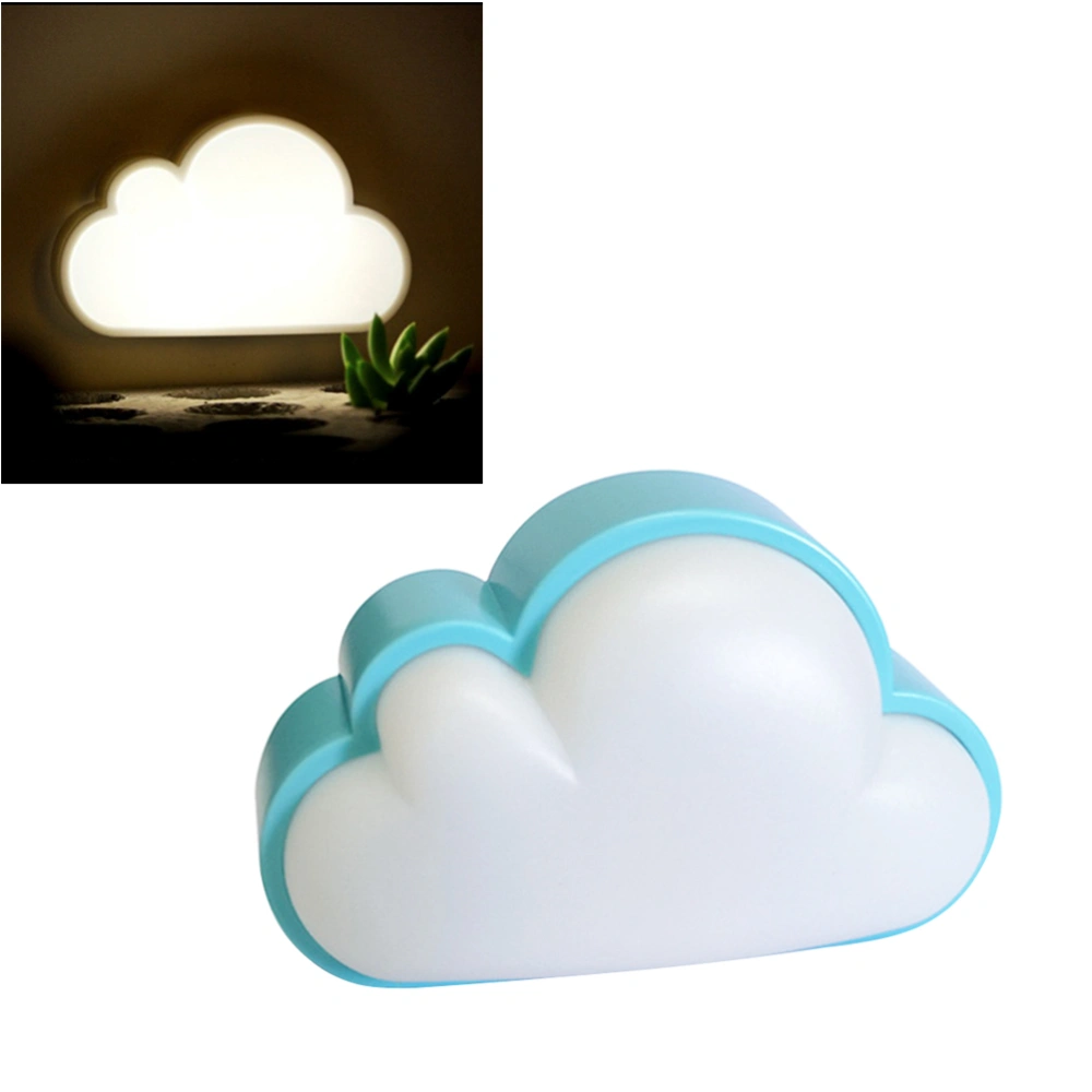 LED Night Light Cloud Shaped Wall Lamp Optical Sensing Wall Light Night Lamp Blue and White