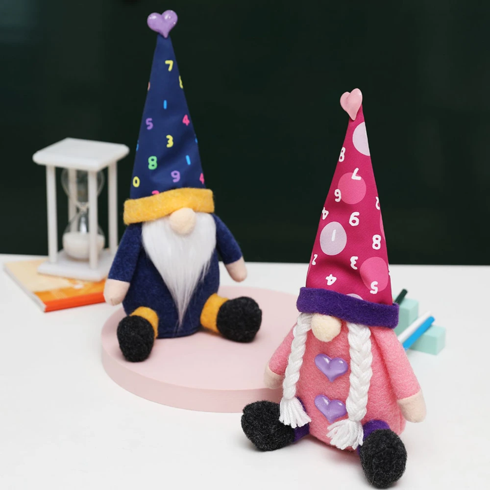 1Pc Lovely Gnome Doll Ornament Gnome Doll Scene Adornment Desktop Decor