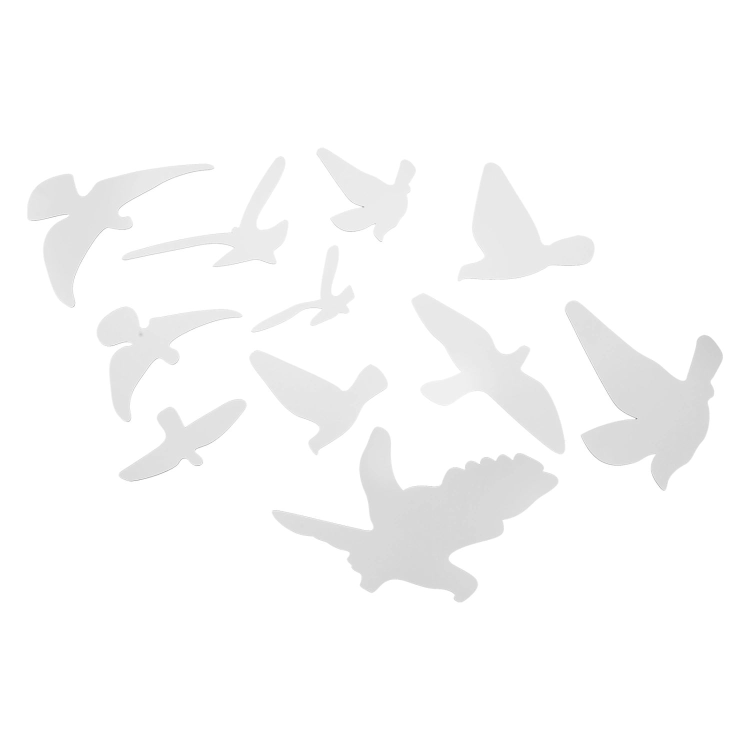 11pcs Acrylic Mirror Wall Stickers Bird Wall Sticker Decal for Home Living Room