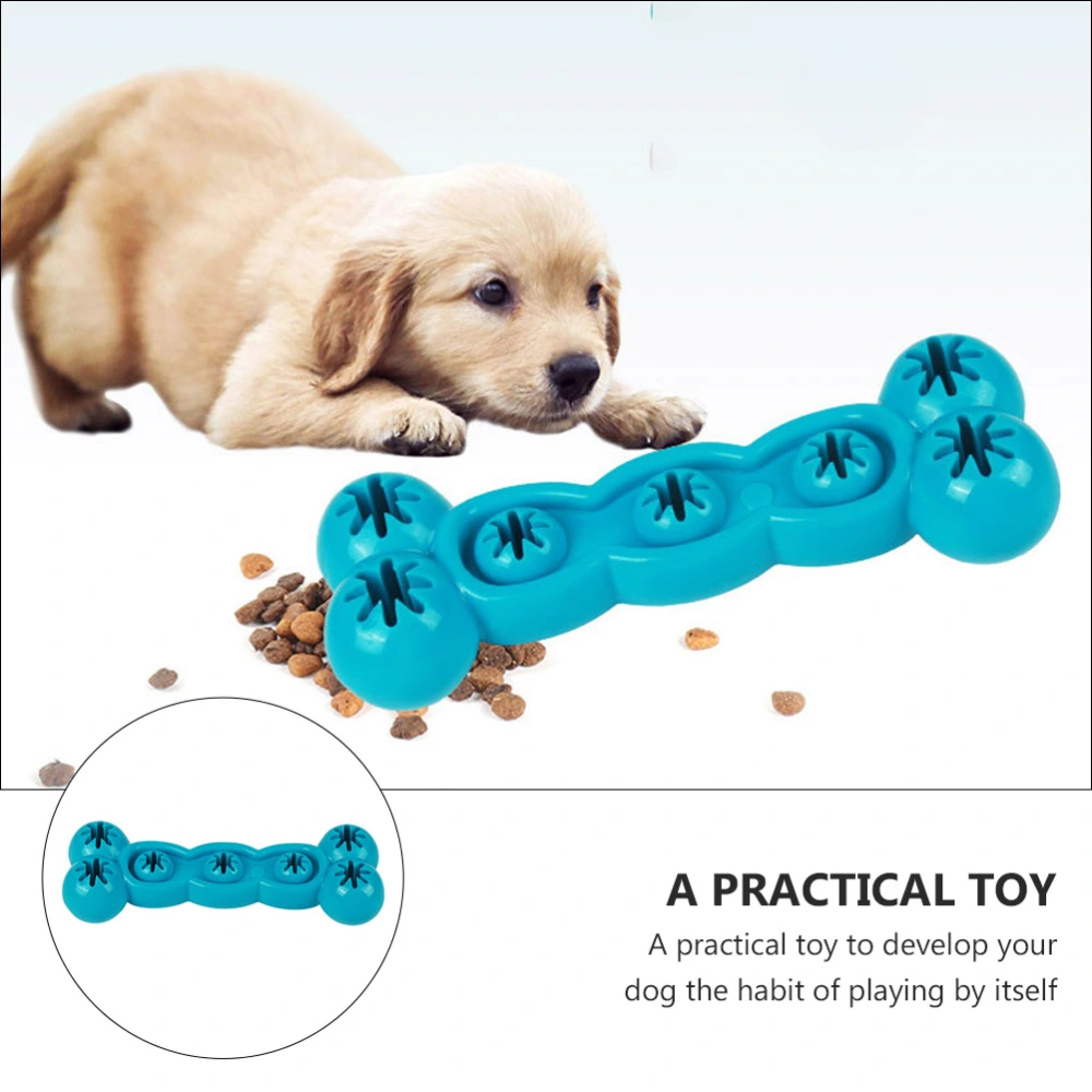 Puppy Teething Toy Dog Treat Dispenser Dog Bone Toy Rubber Interactive Toy