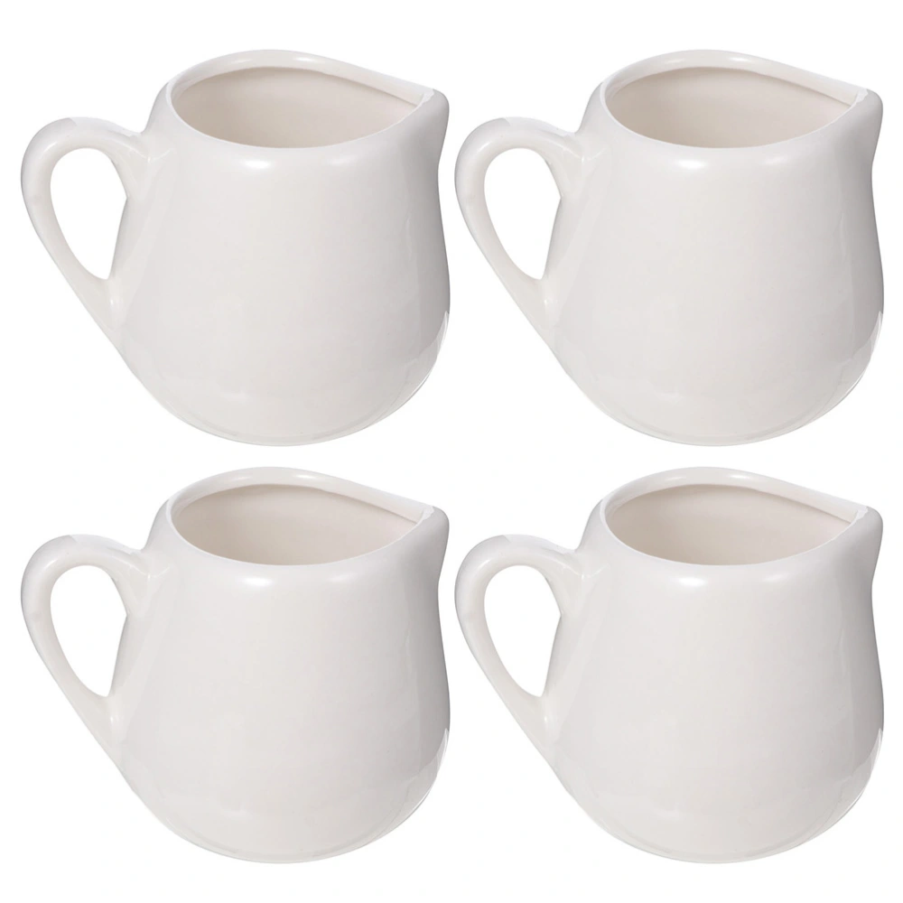 4 Pcs Mini Milk Jugs Kitchen Sauce Cup Sauce Jugs Ceramic Creamer with Handle