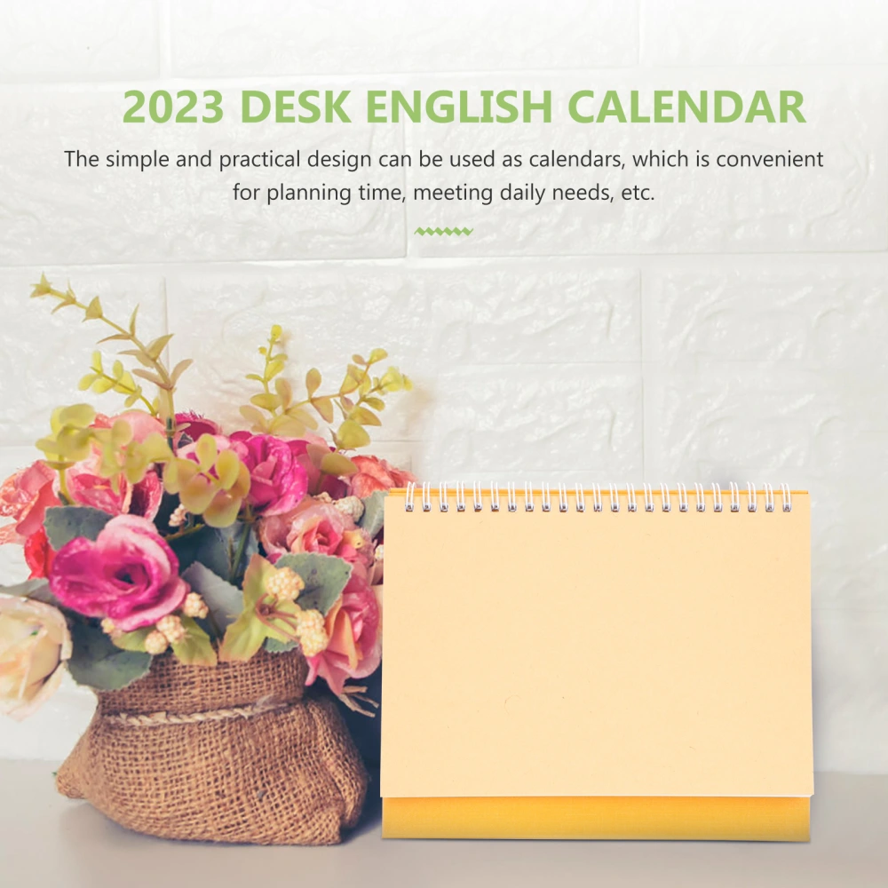 1 Set of Blank Desk Calendar Office Memo Flipped Blank Calendar Hand Painted Calendar