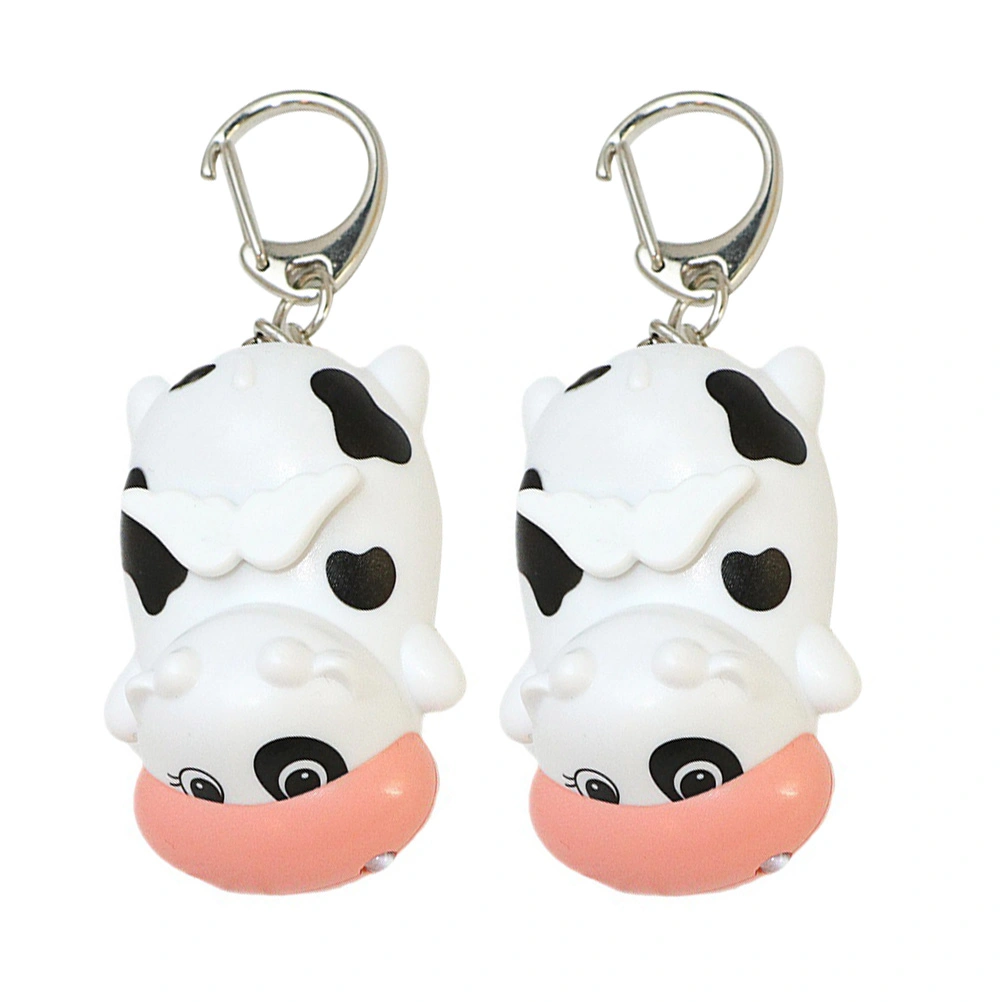 2pcs Adorable Cows Handbag Pendants Cartoon Keys Pendants Bag Hanging Adorns