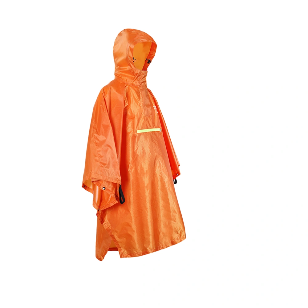 Multifunctional Raincoat Riding Outdoor Travel Camping Mat Raincoat for Man Woman (Orange)