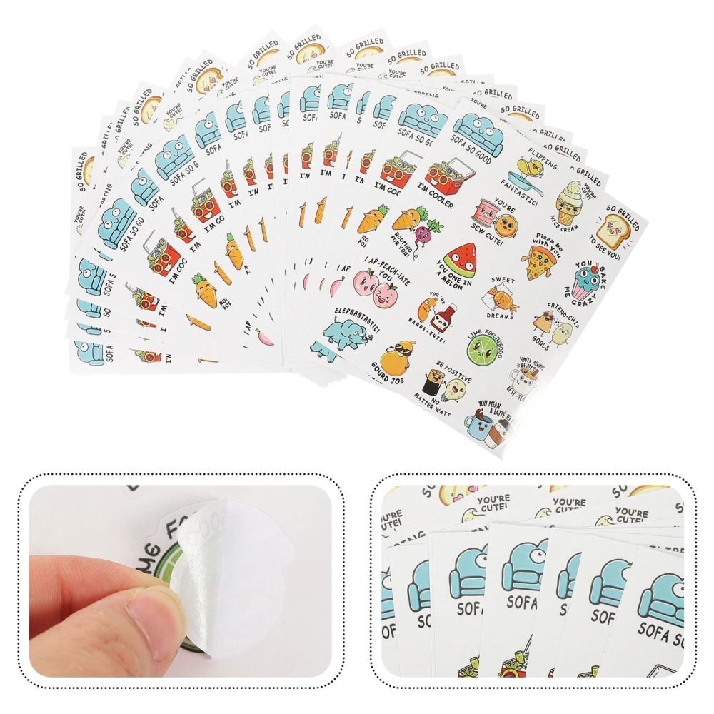 20Pcs English Award Sticker Lovely Kid Sticker Comment Sticker Teacher Comment Sticker