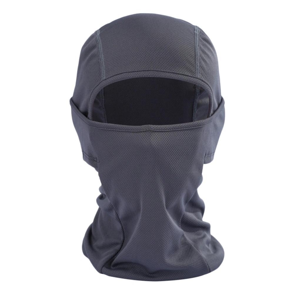 Riding Mask Hood Outdoor Sports Windproof Sunscreen Mouth Mask Summer Breathable Face Veil Face Mask for Outdoor Riding Climbing (Grey)