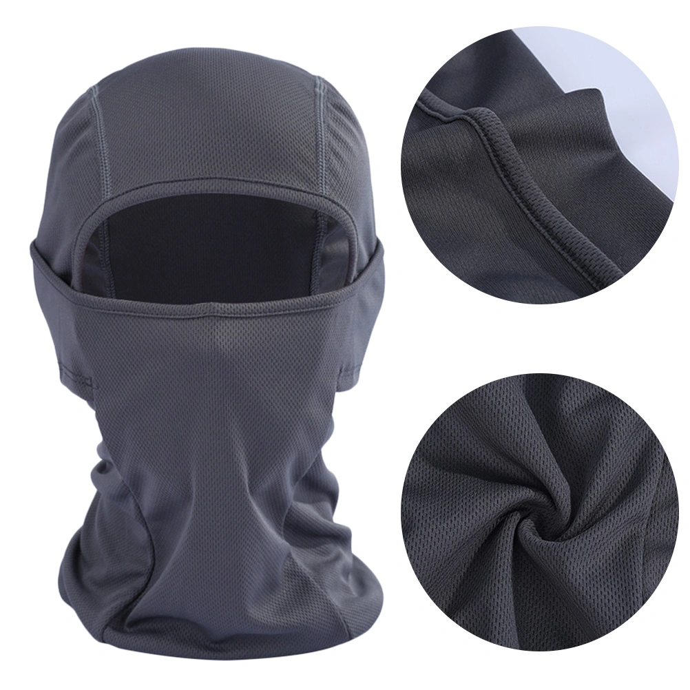 Riding Mask Hood Outdoor Sports Windproof Sunscreen Mouth Mask Summer Breathable Face Veil Face Mask for Outdoor Riding Climbing (Grey)