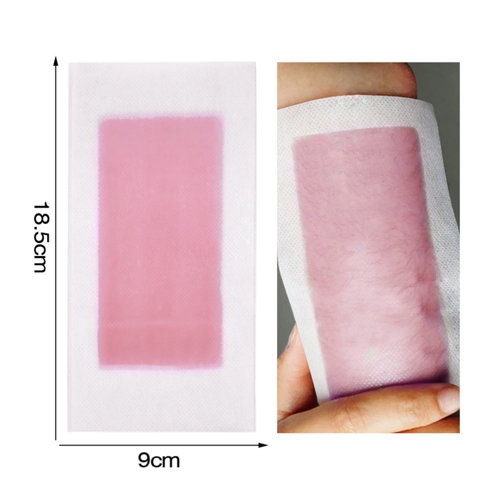 10pcs Professional Hair Removal Wax Strips Double Sided Unhairing Wax Paper for Bikini Leg Body (Pink)