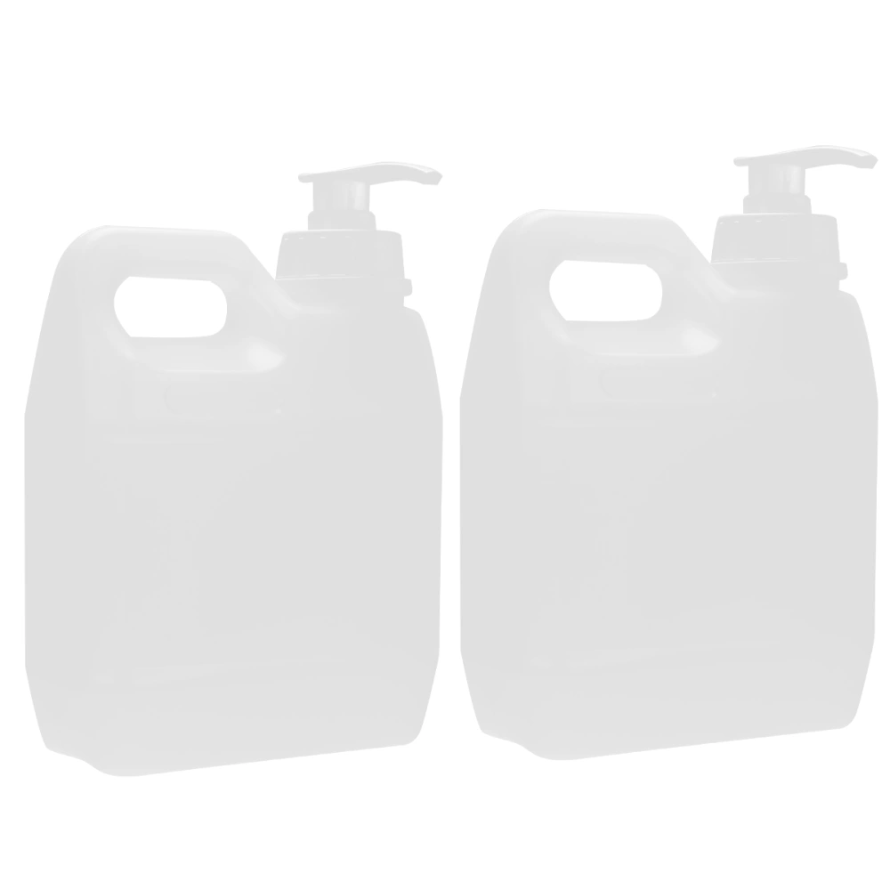 2PCS 1L Sterilization Liquid Pump Bottles Plastic Liquid Cosmetics Chemical Storage Container