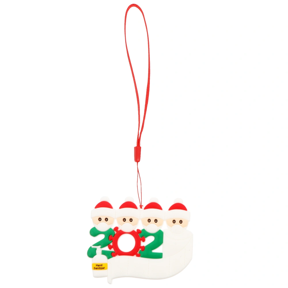 1 Pc Christmas Cartoon Bag Keys Decorative PVC Hanging Pendants Key Chains