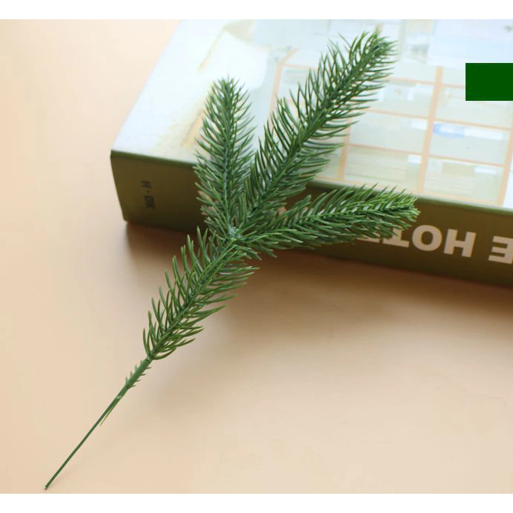 10 PCs Artificial Pine Branches Simulated Plant Christmas Decoration DIY Home Furnishings Christmas Tree (Green)