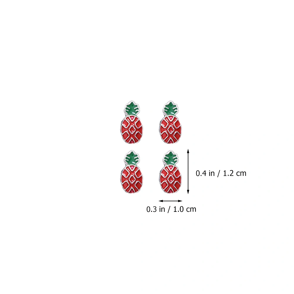 20 Pairs Stud Earrings Flower Fruit Earrings Jewelry for Women Ear Decorations