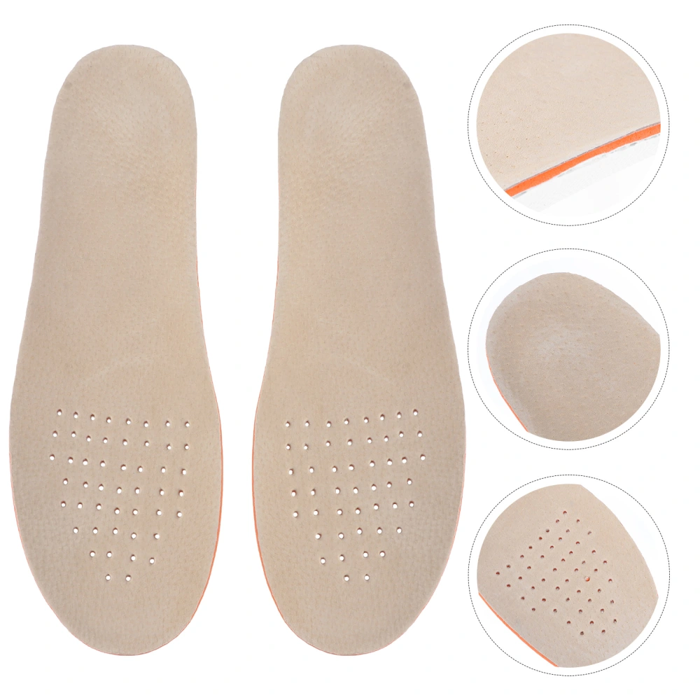 1 Pair of Shoe Lifts Breathable Height Increase Shoe Pads Pig Skin Shoe Cushion for Women Men Size L (3.5cm)