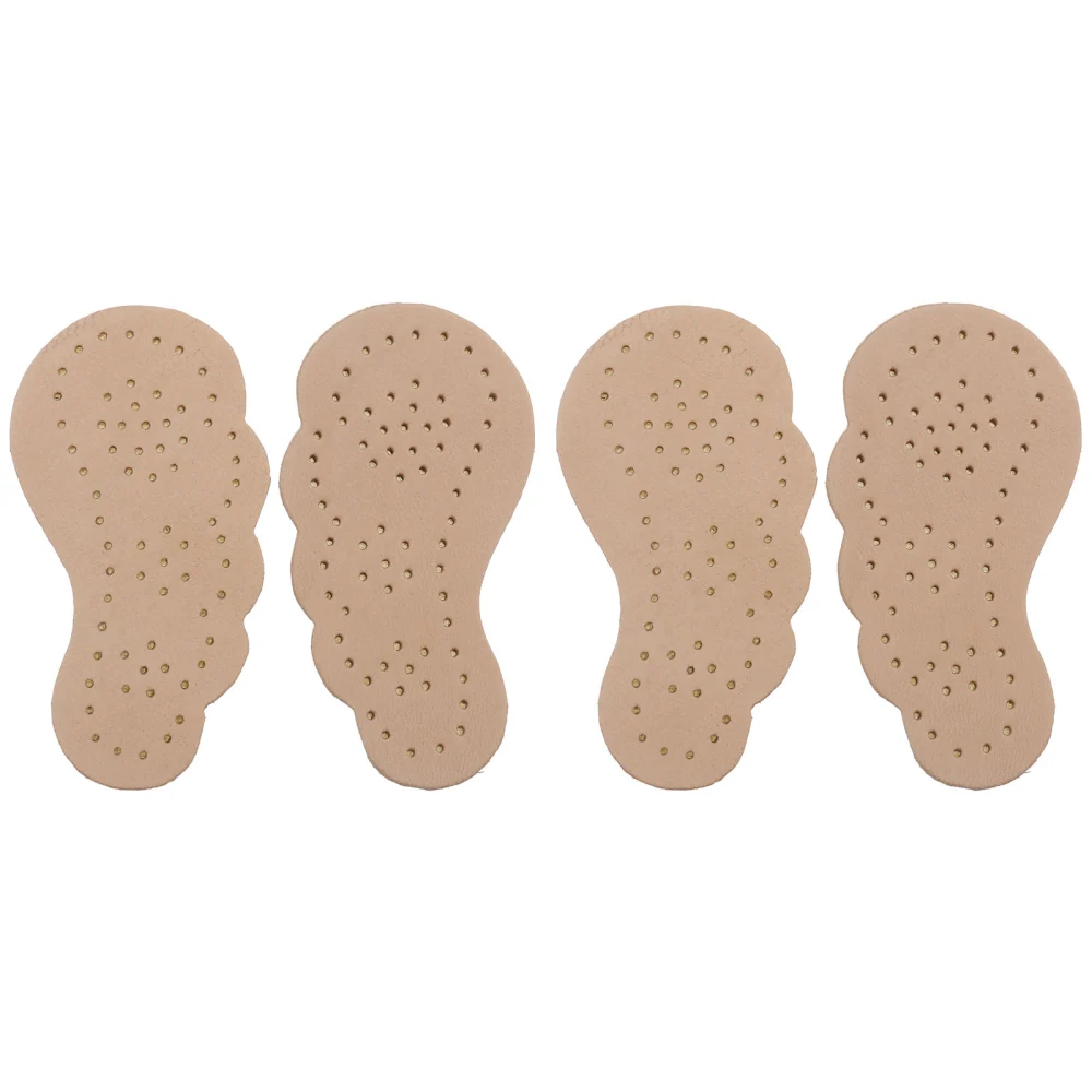 2 Pairs of Antiskid Front Sole Pads Half Sole Mats Absorb Sweat Shoes Pads Beige