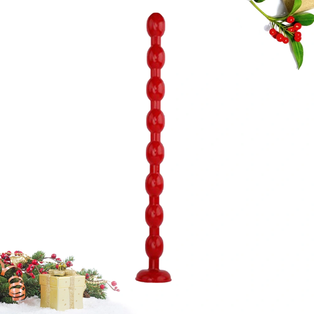 Waterproof Adult Sex Toy Flexible Long Anal Beads Butt Plug Sex Pleasure Toy Sex Stimulator for Adults (Red)