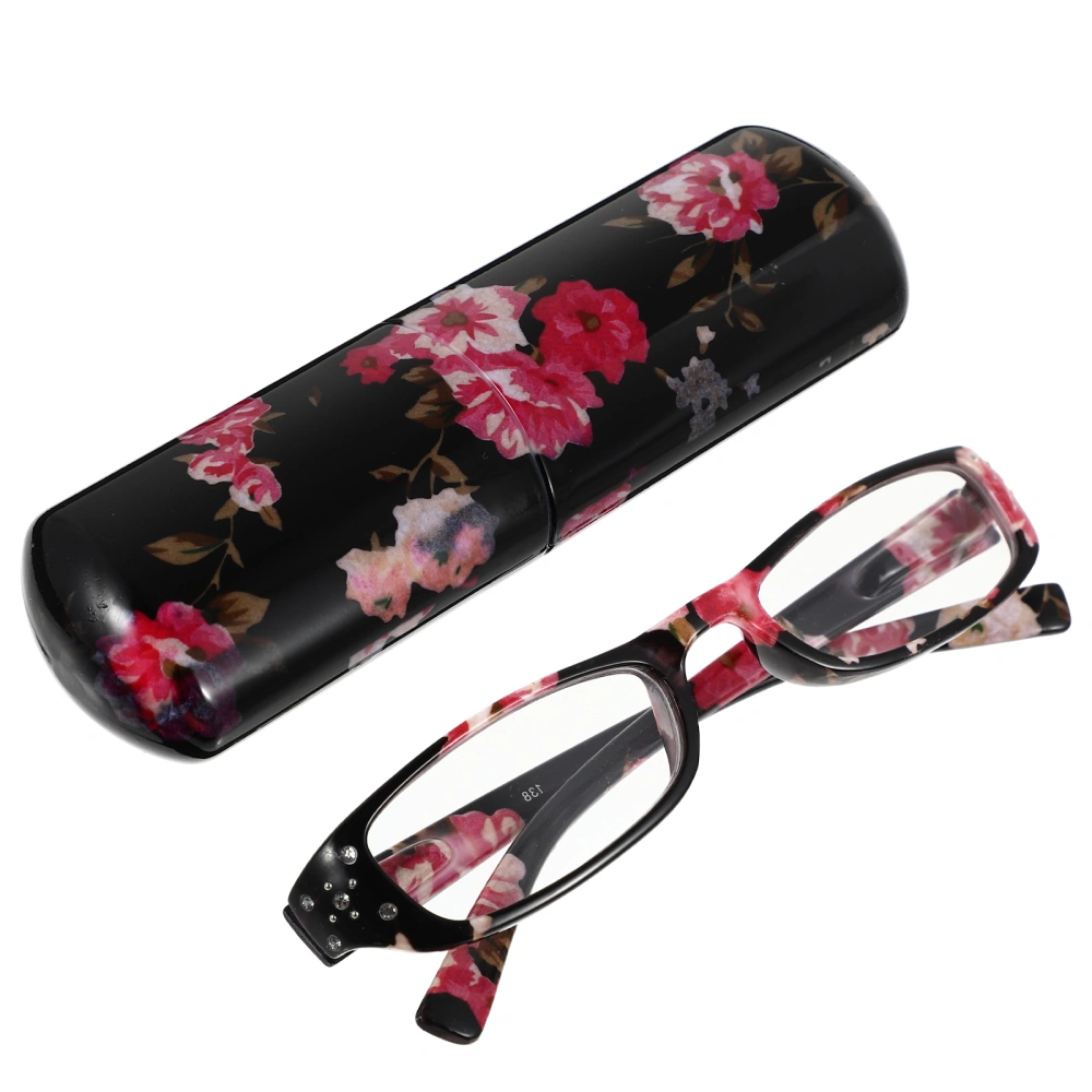 1Pc Elderly Reading Glasses with Diamond-print Frame High-definition Glasses