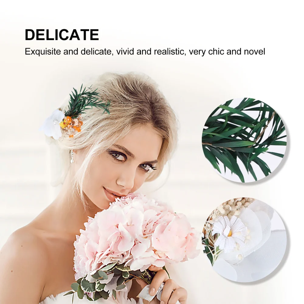 3PCS Forest Series Bride Headdress Wedding Dress Hair Accessories Hair Flowers