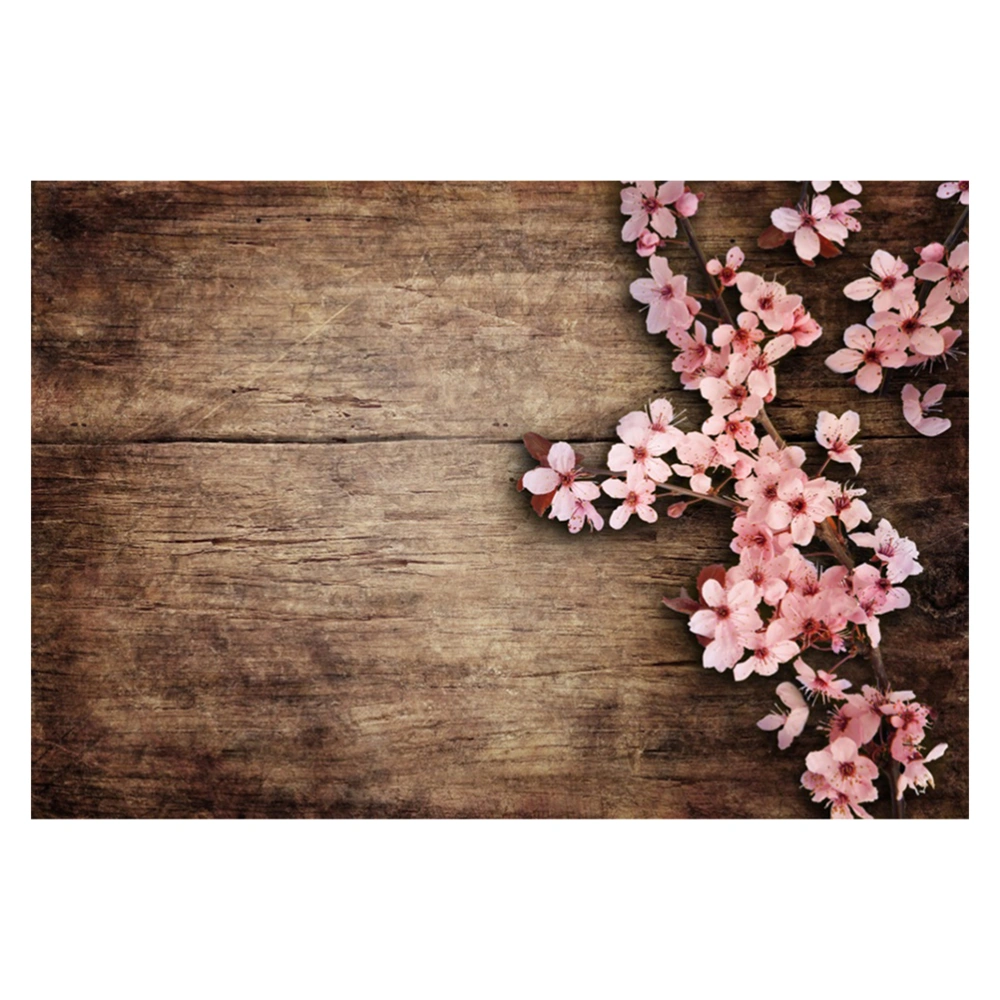 1pc Peach Blossom Plank Printed Backdrop Cloth Spring Background Photography Prop Studio Decoration