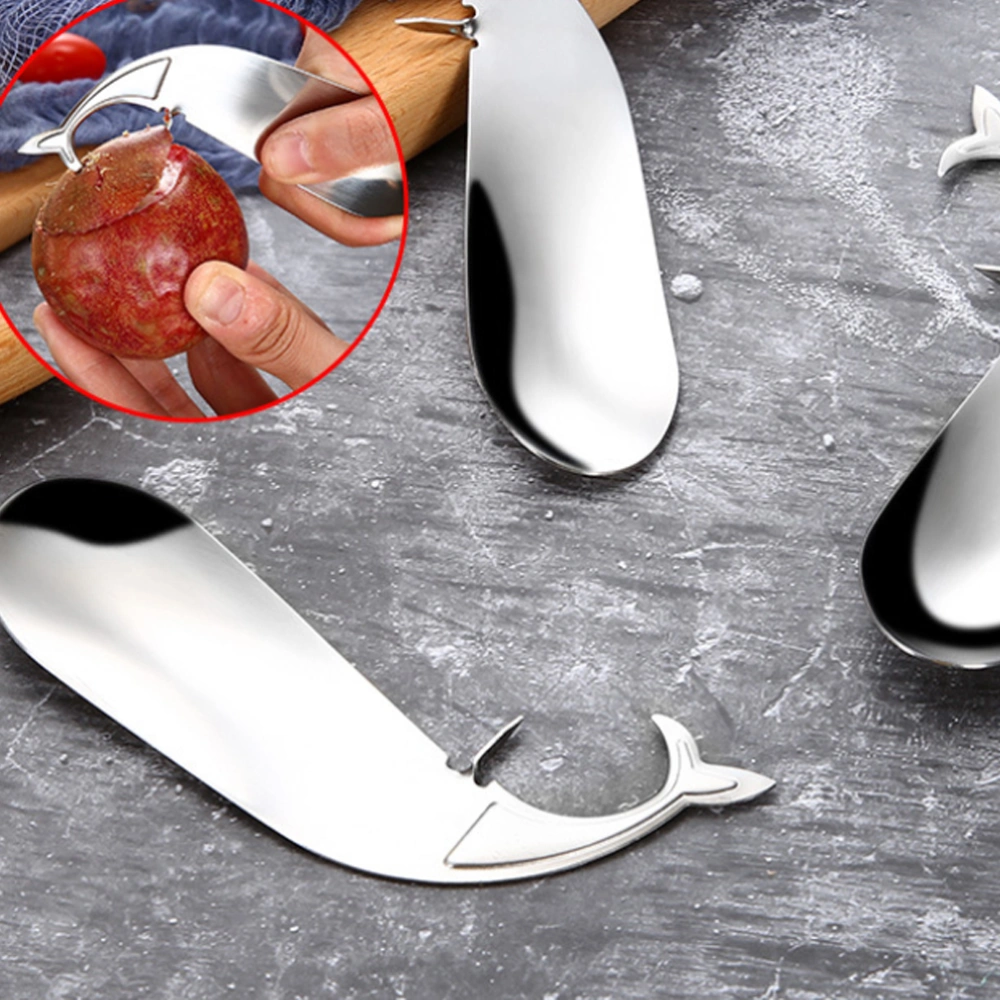 Dolphin Shape Passion Fruit Spoon Opener Stainless Steel Fruit Cutter Extractor Kitchen Gadget