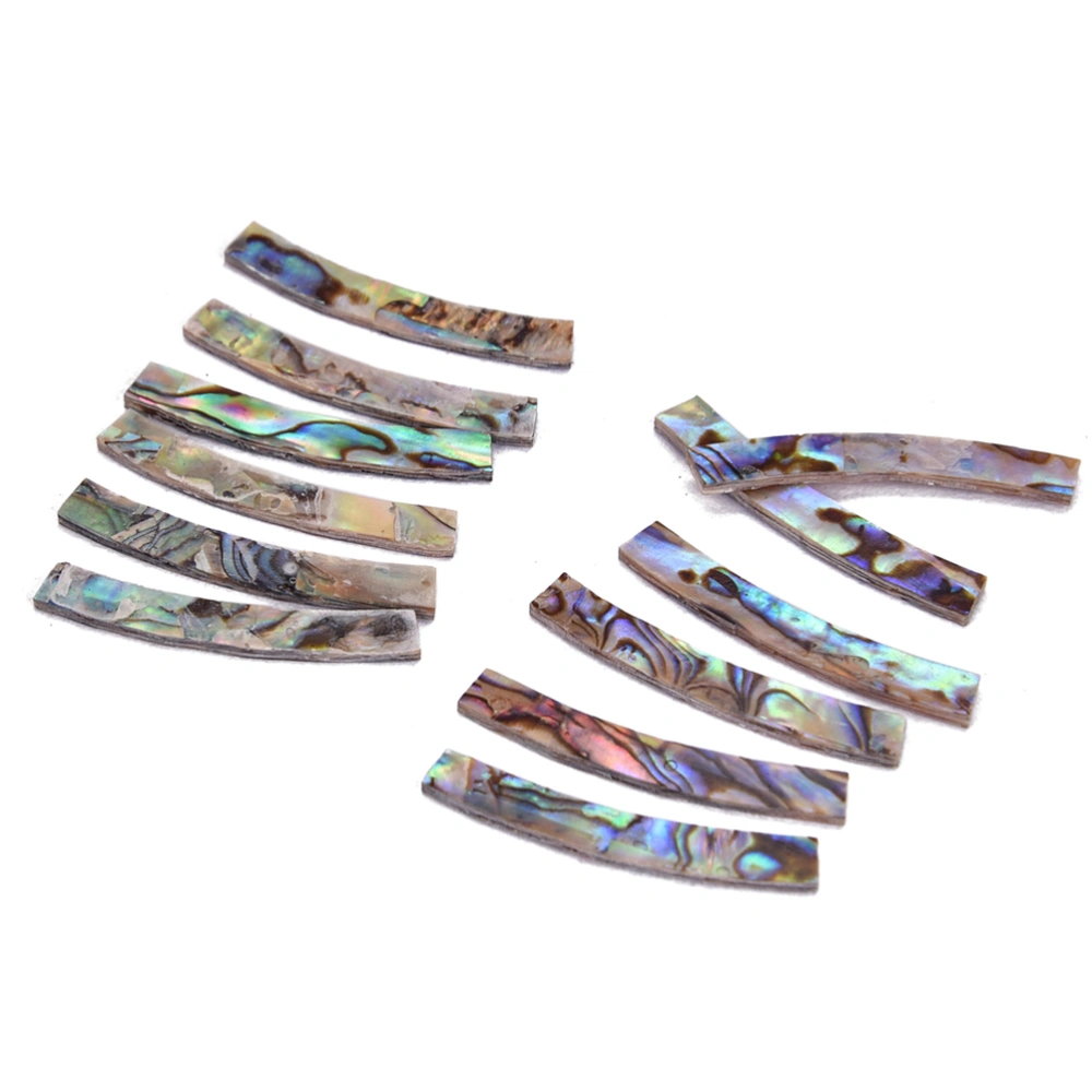 12pcs 5mm Guitar Rosette Paua Abalone Shell Curved Strips Guitar Sound Hole Inlay Guitar Decals