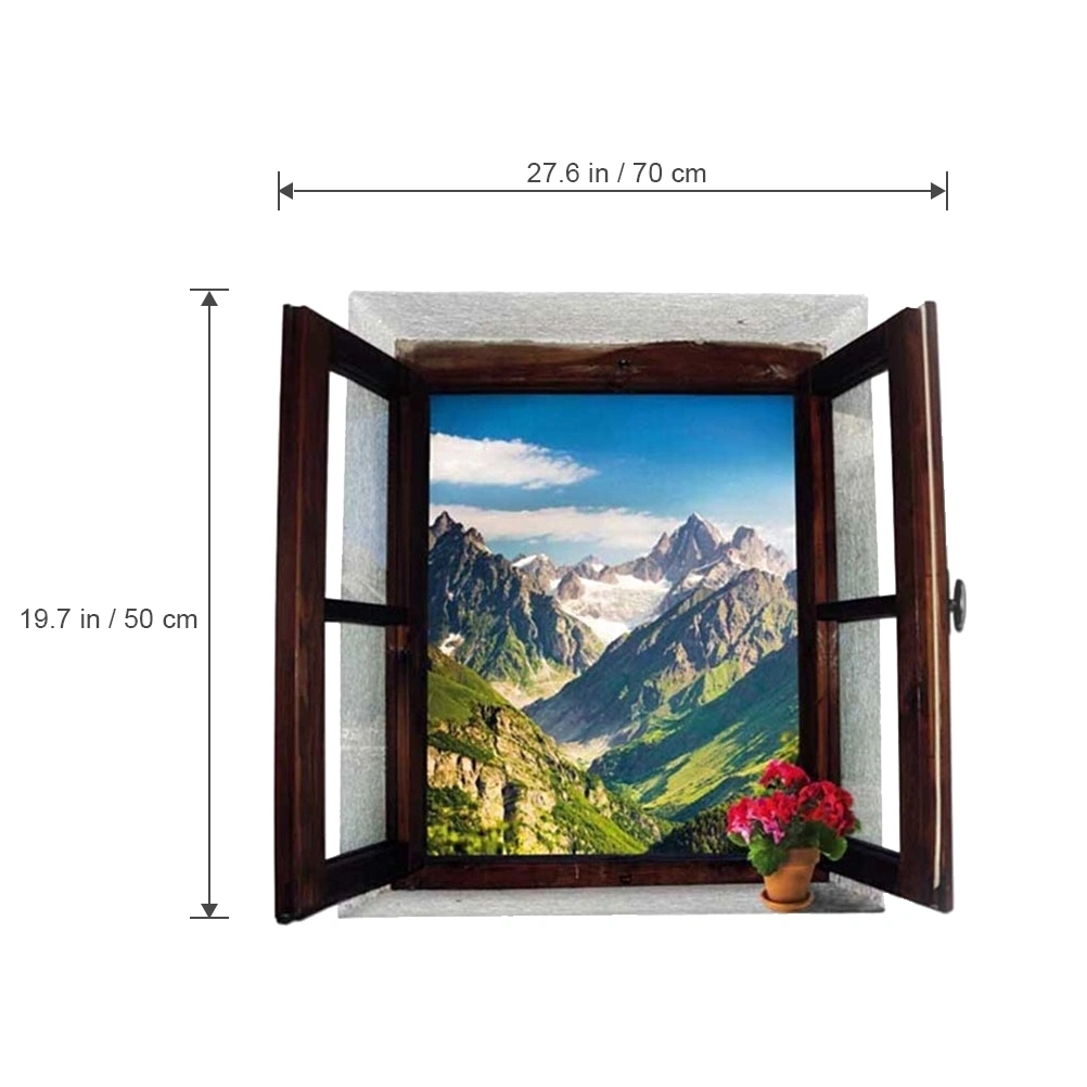 Fake 3D Window Wall Stickers Art Murals Wall Decals for Living Room TV Background Bedroom Decoration