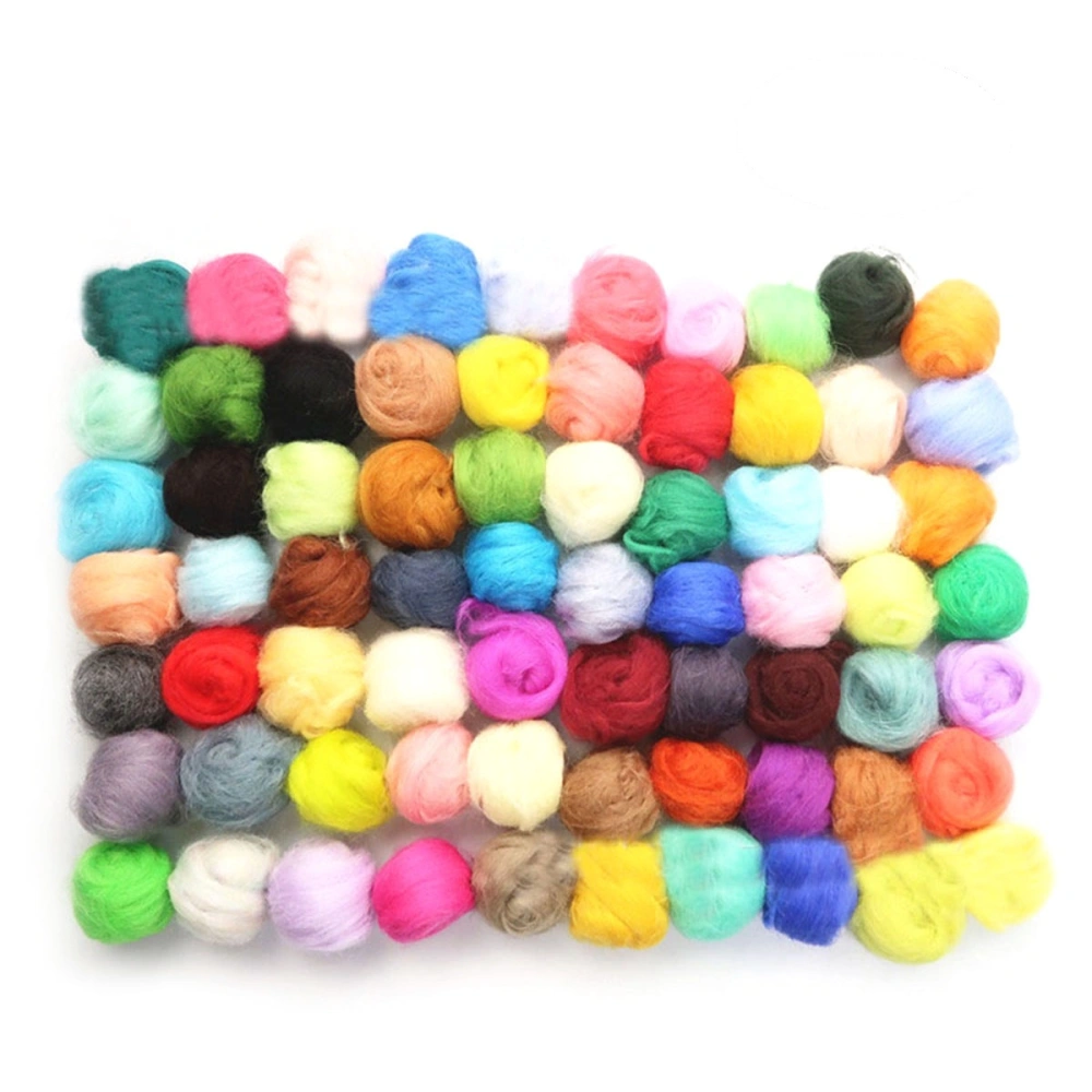 40 Colors 10g Merino Felting Wool Tops Colorful Wool Fibre DIY Sewing Tools for Needle Felting and Wet Felting