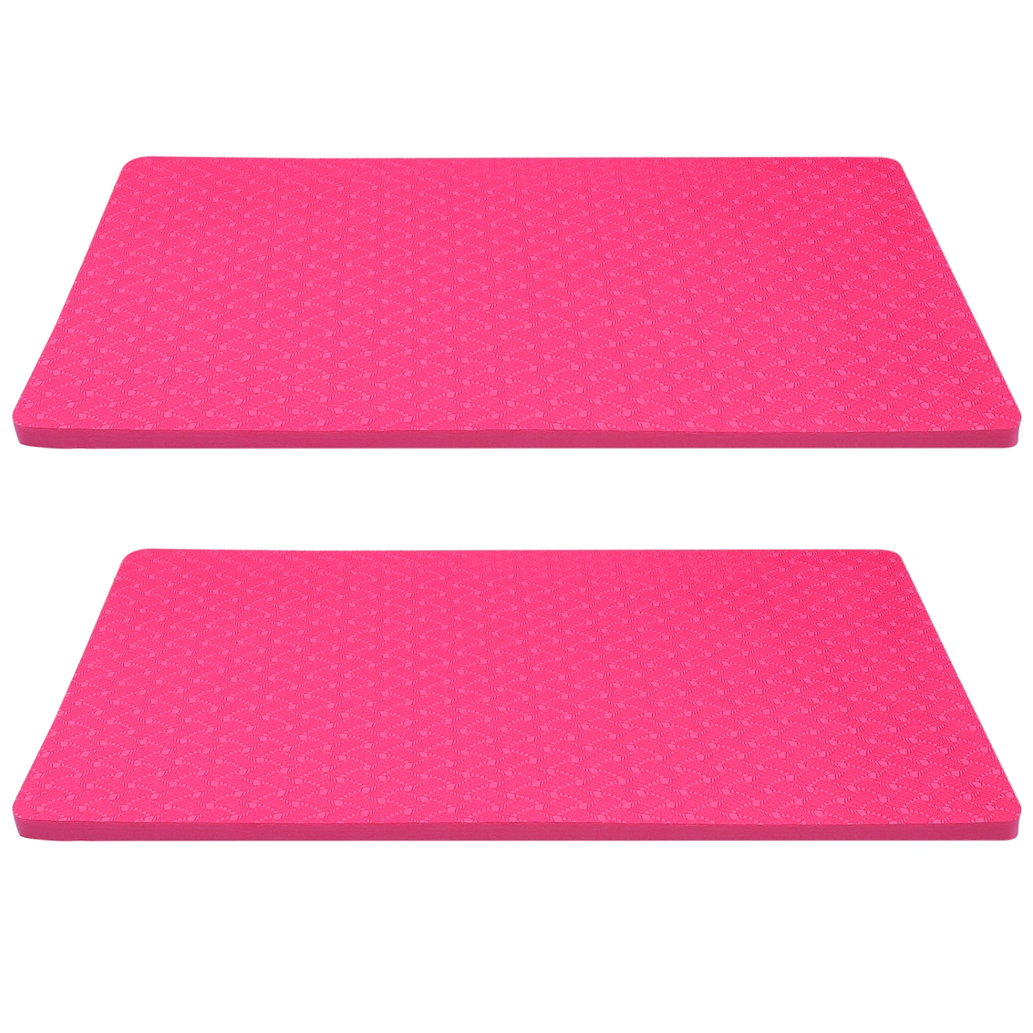 1 Pair Solid Color Yoga Mat TPE Pilates Mat Sports Gym Exercise Mat for Fitness