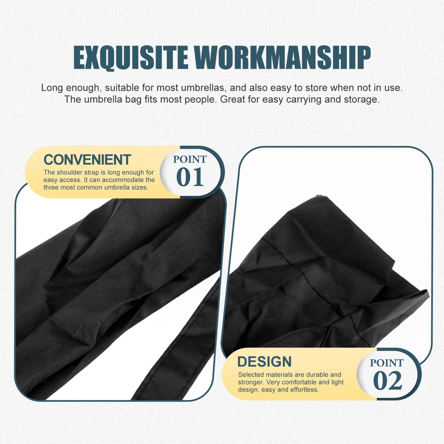 2pcs Water-proof Umbrella Pouches Convenient Umbrella Storage Bags for Rainy Day