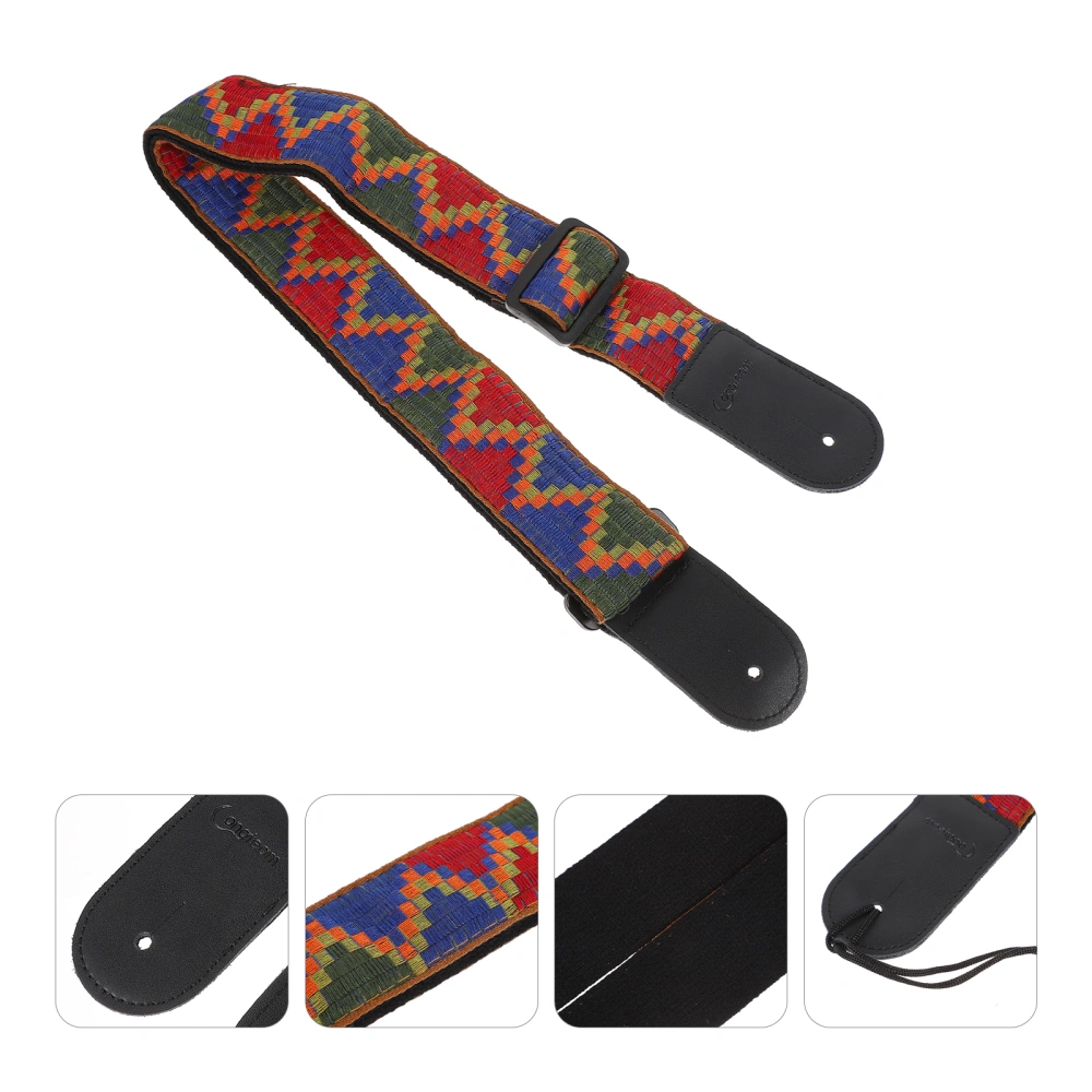 1pc Guitar Strap Multifunction Durable Lightweight Ukulele Bohemia Style Strap