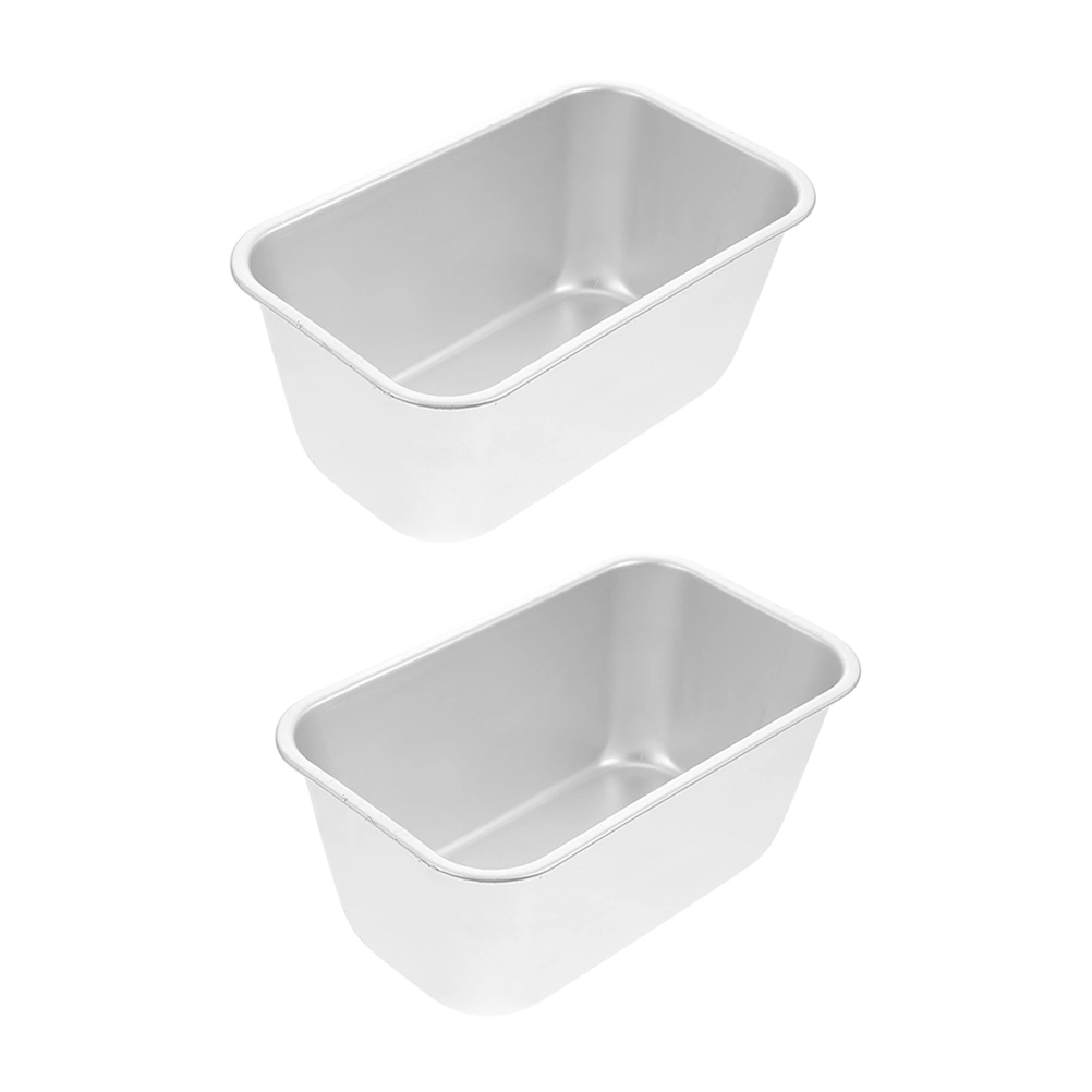 2pcs Aluminium Alloy Baking Pans Bread Pan Mold Loaf Pans Toast Molds for Kitchen