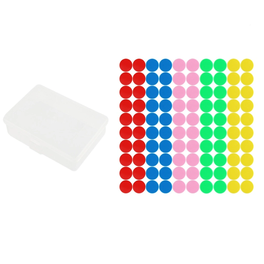 100Pcs Counting Round Pieces Plastic Colored Slices Bingo Chips Games Accessories for Home Shop Bar (5 Assorted Colors)