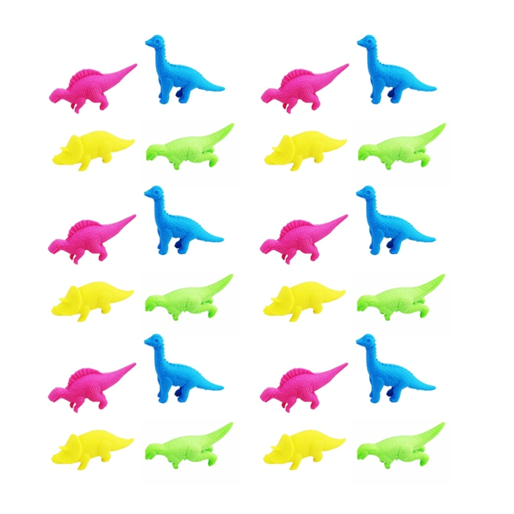 30Pcs Imitated Dinosaur Erasers Cartoon Erasers Stationery Gift School Supplies Classroom Rewards for Kids Students (Random Color)