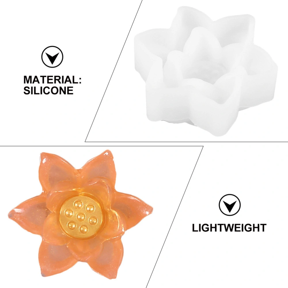 3 Pcs Lotus Flower Shape Mold Silicone Ornament Making Mold Crystal Epoxy Mold