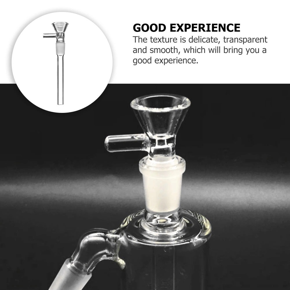 1pc Transparent Glass Tube Adapter Clear Scientific Tube Adapter for Pipe