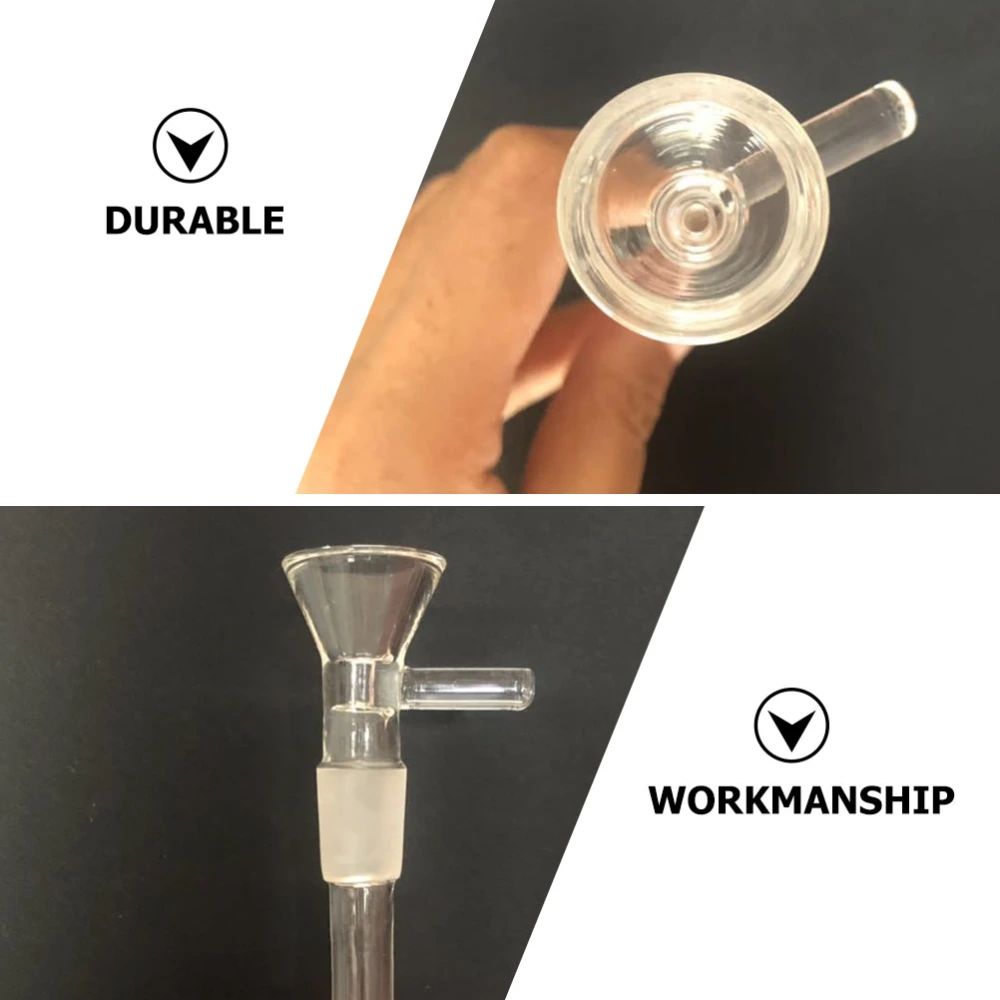 1pc Transparent Glass Tube Adapter Clear Scientific Tube Adapter for Pipe