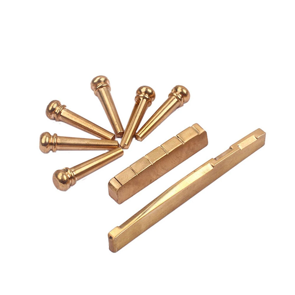 Acoustic Guitar Brass Bridge Saddle and Nut and Acoustic Guitar Replacement Parts