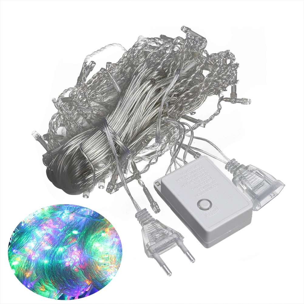 String Lights 10M 100 LEDs Fairy Lights Decorative Lighting for Home Christmas Party (Colorful) - EU Plug