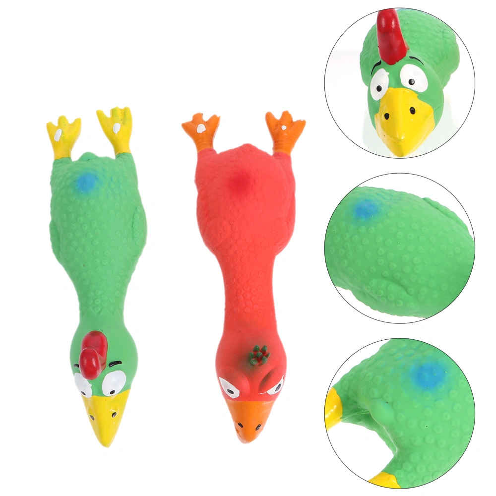 2pcs Adorable Pet Squeaky Toys Dog Chew Toy Latex Plaything Pet Supply