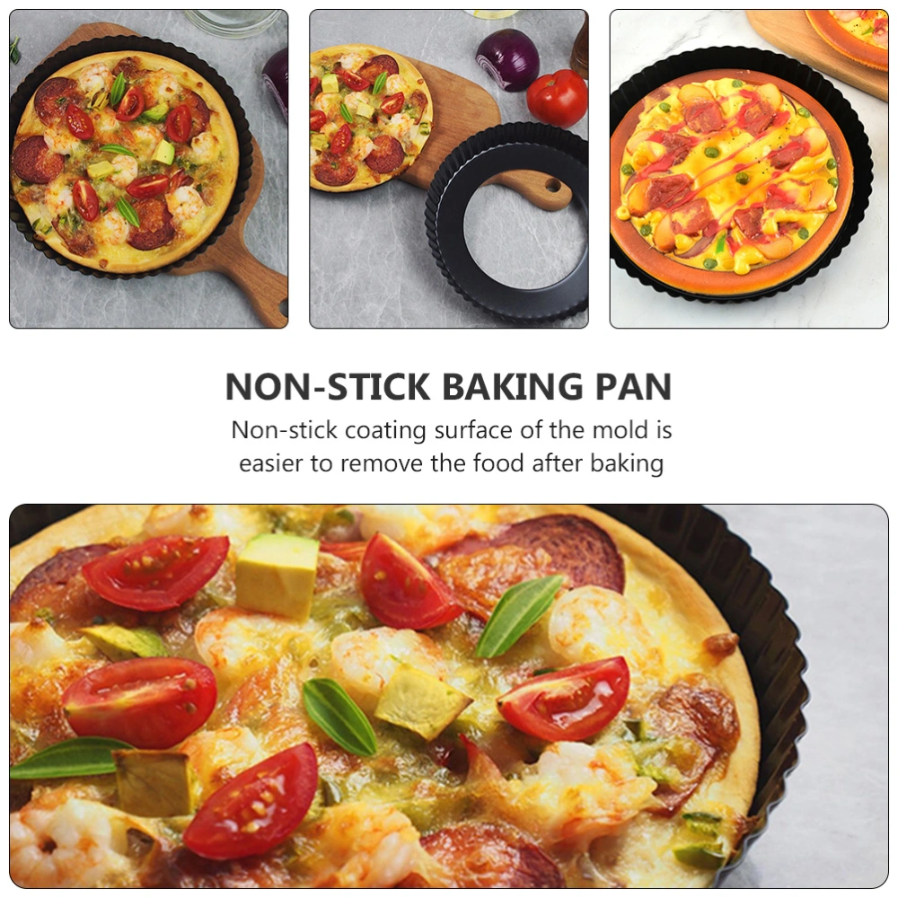 1 Pc Creative Baking Tray DIY Mold Convenient Baking Pan Pizza Mold (Black)