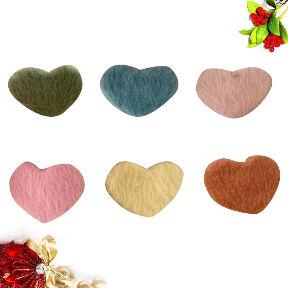 6pcs Candy Color Heart Shape Hairpins Hair Clip Barrettes Hair Accessories for Women Girls