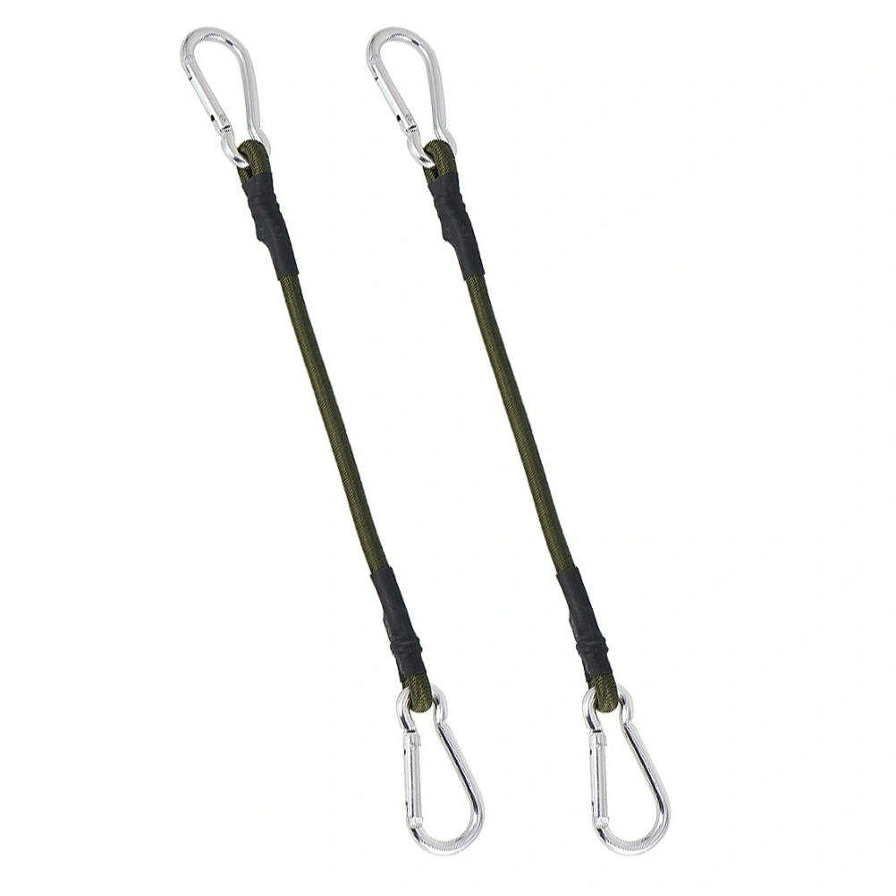 2pcs Bungee Cords with Hooks Elastic Luggage Ropes Outdoor Tent Fixing Belts