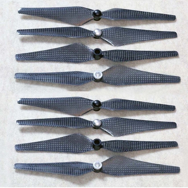 4 Pairs of 9443 Self-tightening Carbon Fiber Propellers Props CW CCW for Phantom 2 /Phantom 2 Vision FPV (Silver+Black)