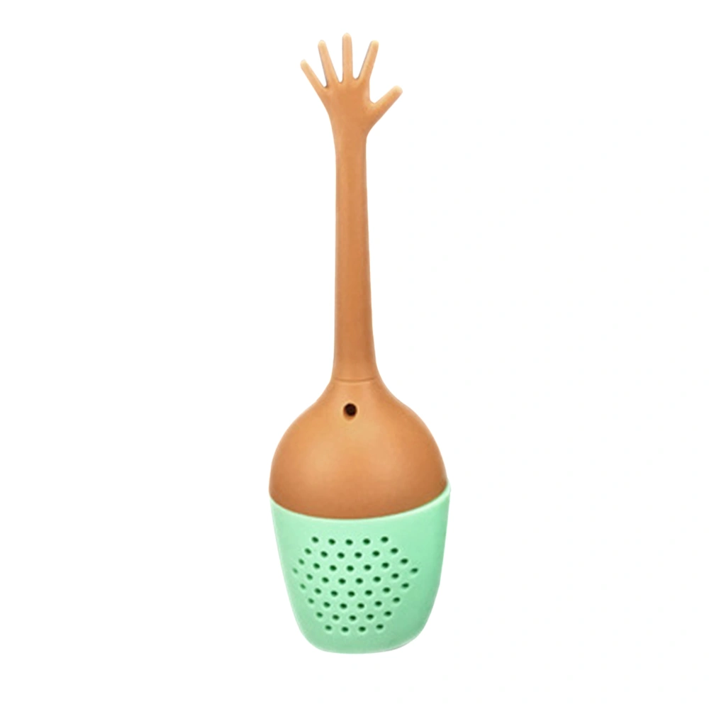 Silicone Tea Infuser Tea Leaf Strainer Gesture Tea Filter Diffuser with Handle (Give Me Five)