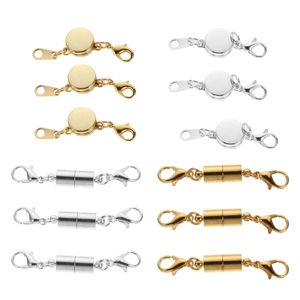 12pcs Magnetic Clasp Hooks Magnet Extension Buckle for Necklace Bracelet Jewelry