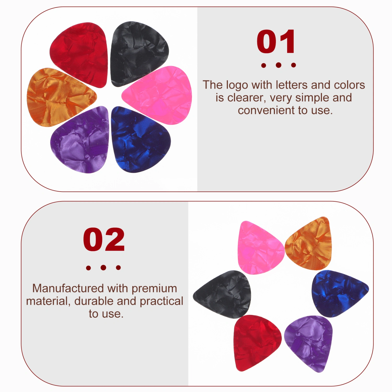 3 Sets of Guitar Scale Sticker Guitar Beginner Fingerboard Sticker Guitar Pick Set