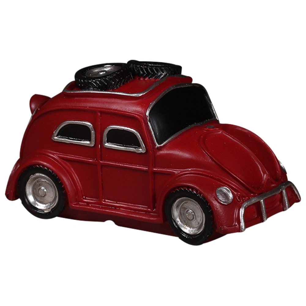 Resin Car Model Decorative Vintage Vehicle Ornament Home Desktop Decorative Saving Box